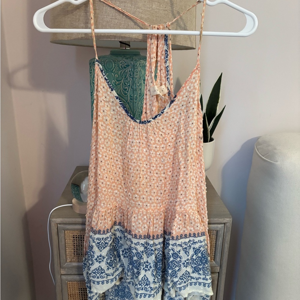 Lovestitch Peach and Blue Floral Camisole